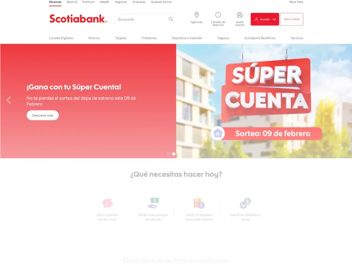 Scotia online interface